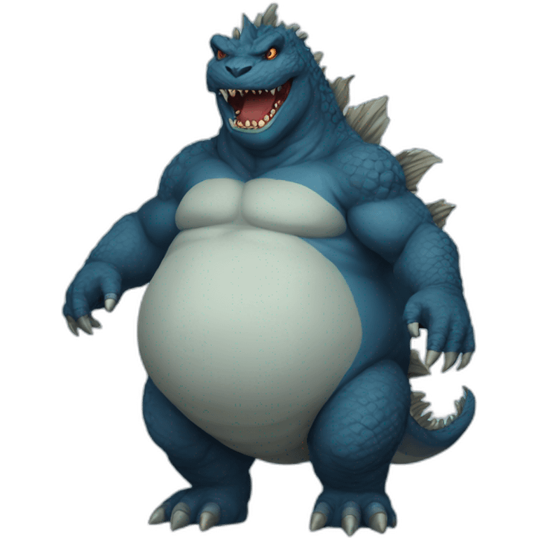 Godzilla obesity blue emoji