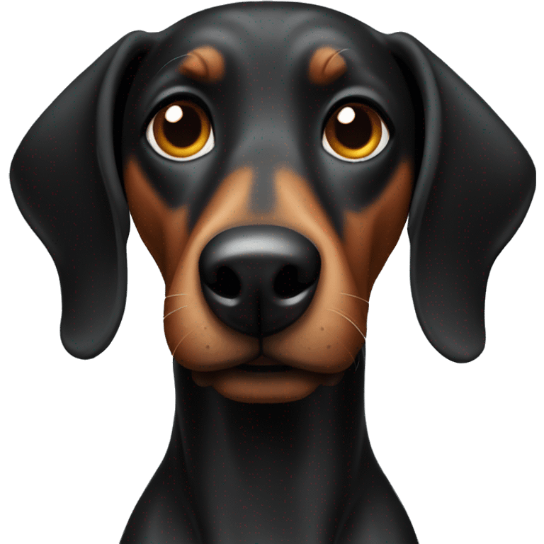 Black weener dog  emoji