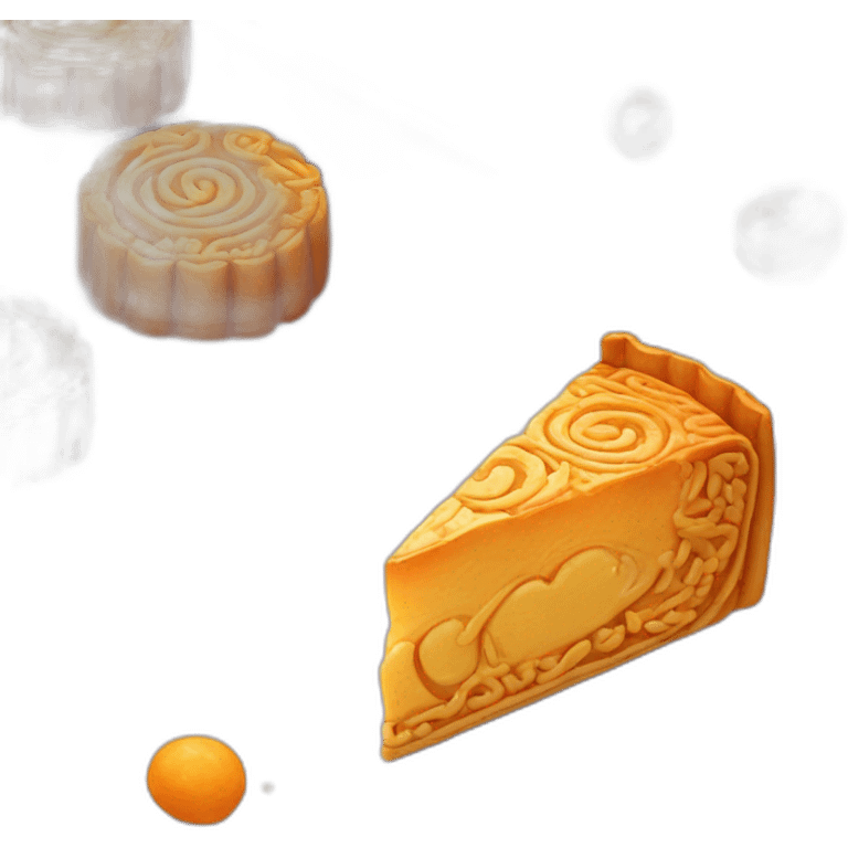 A piece of moon cake emoji