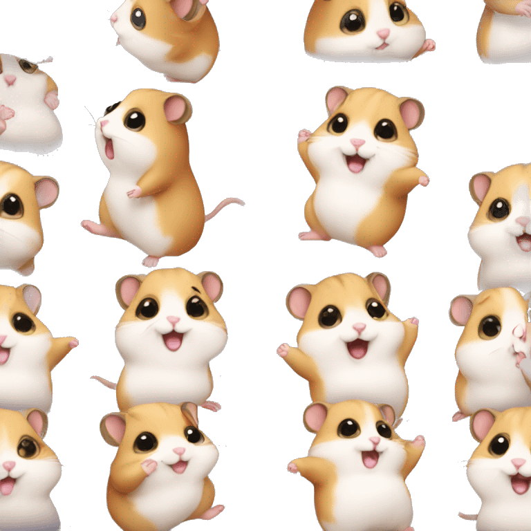 cute hamster dancing emoji