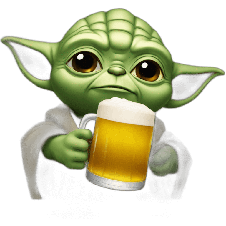 Yoda and beer emoji