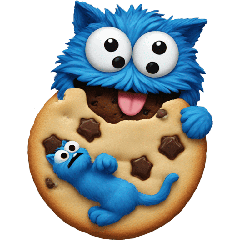 Cat Cookie Monster emoji