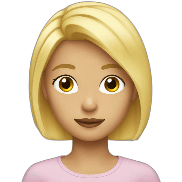 Fille blonde emoji