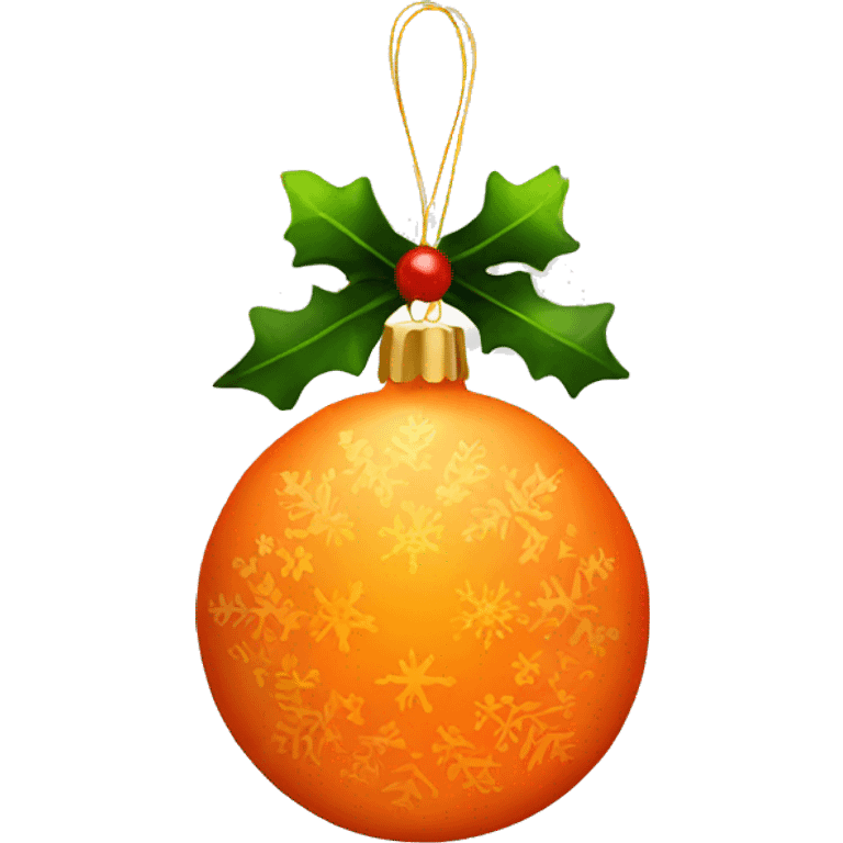 christmas decoration orange color emoji