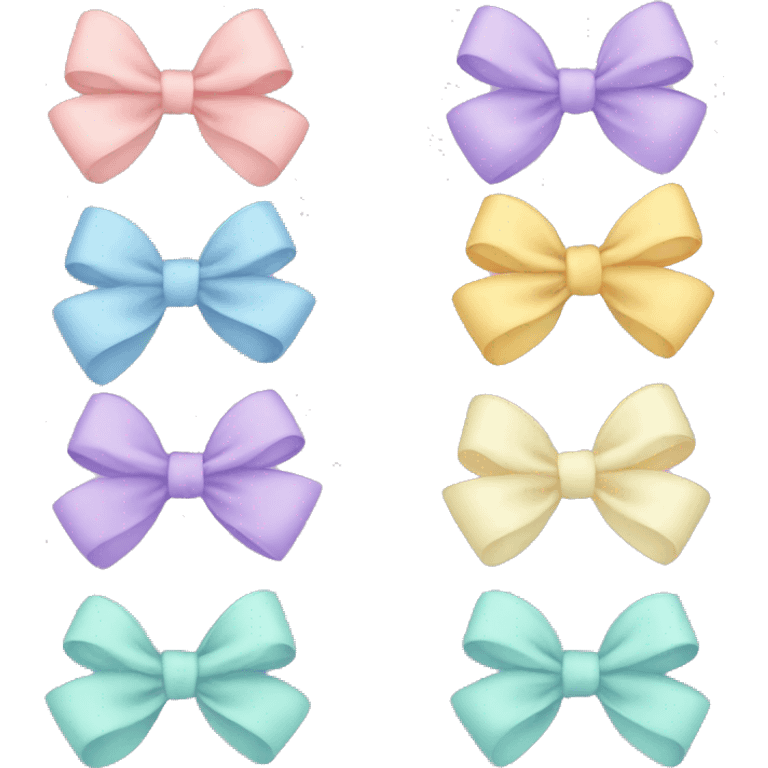 Pastel bows emoji