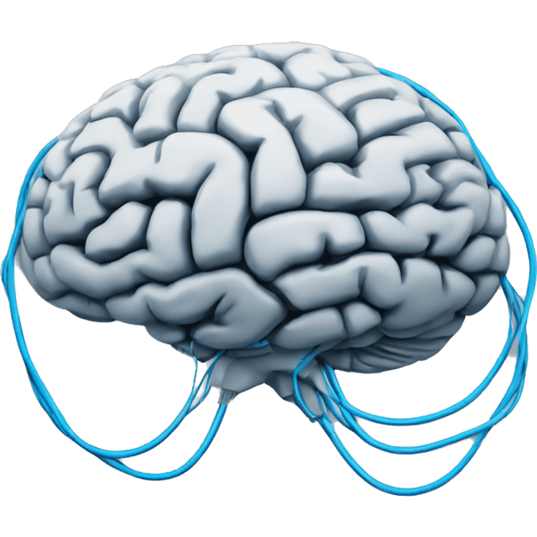 Brain with ethernet cables coming out of it emoji