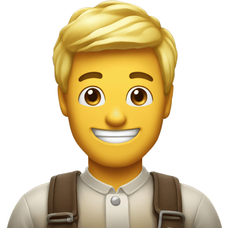 amoji sorridente bebendo cerveja emoji