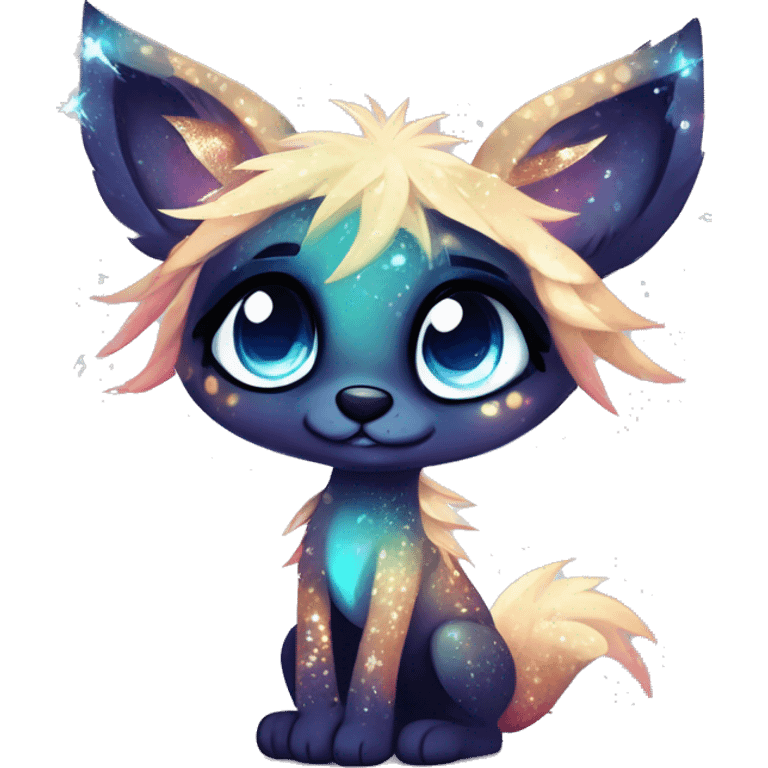 Cool cute Kawaii edgy fantasy animal sparkle fursona Fionbri creature by griffsnuff & LiLaiRa & Falvie full body emoji