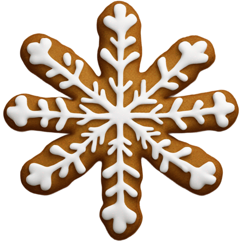 Gingerbread snowflake emoji