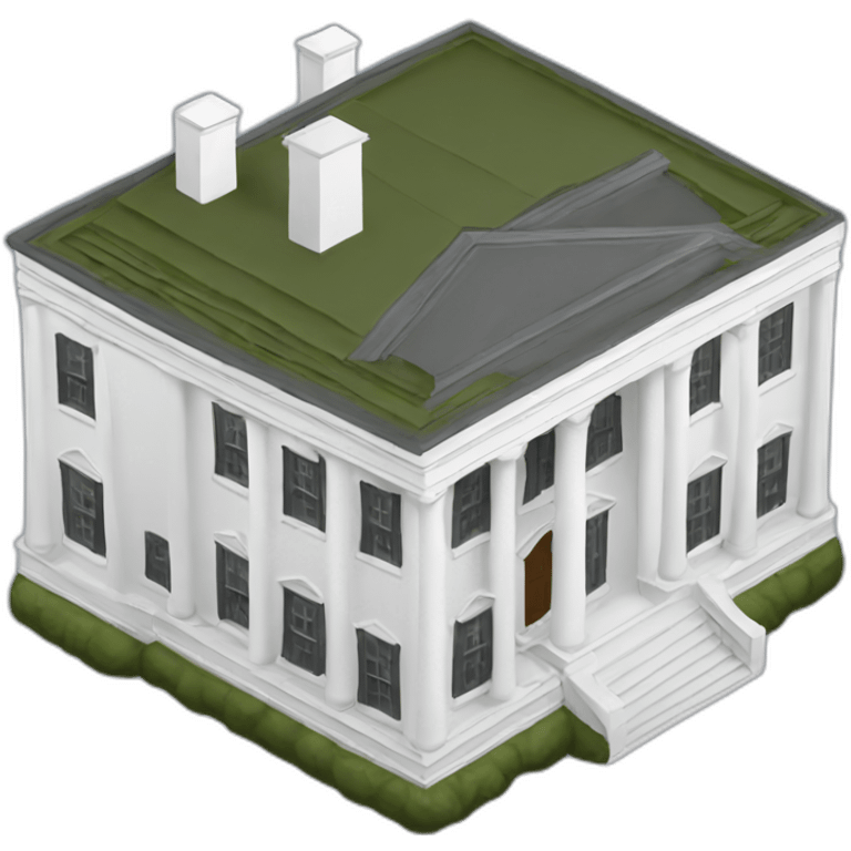 white house isometric emoji