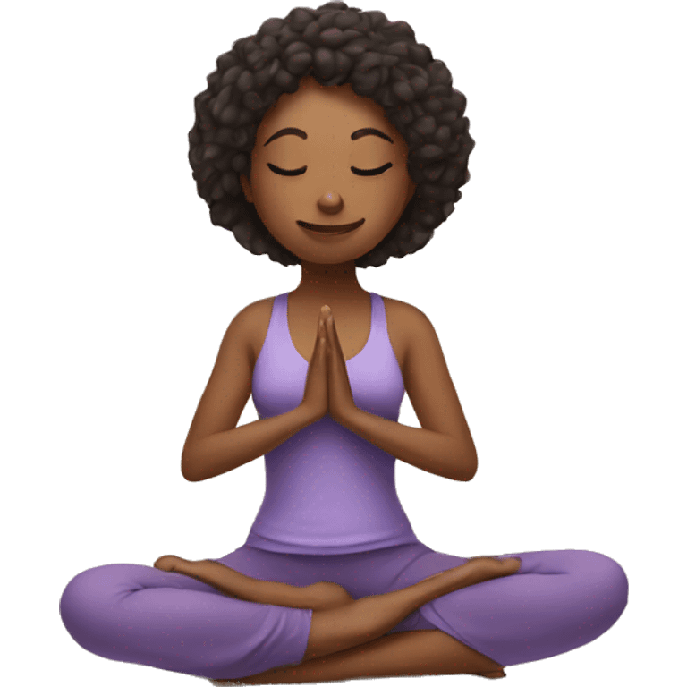 girl doing yoga emoji