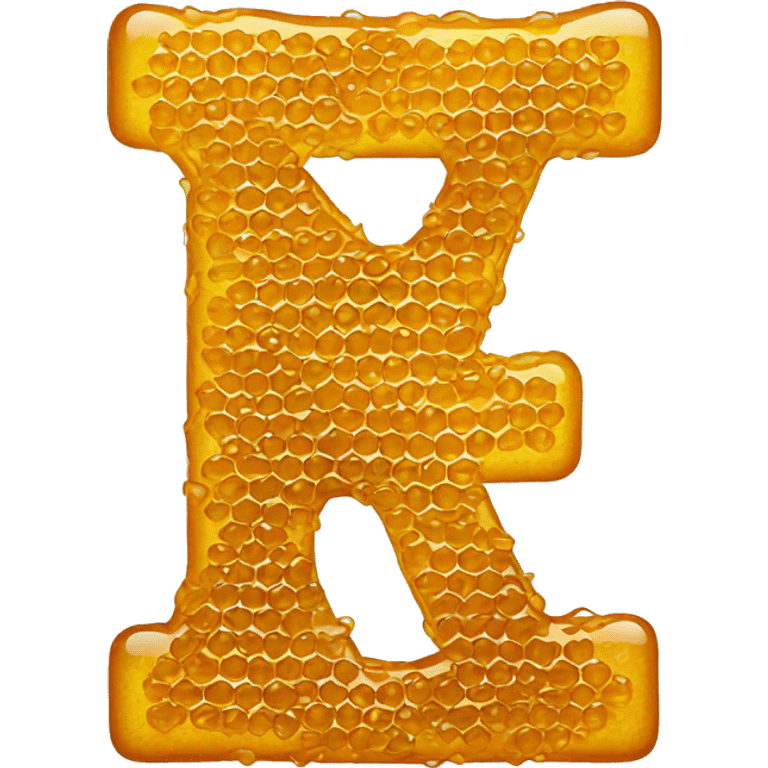 Letter covered in honey emoji