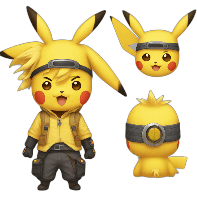 Pikachu with naruto hair emoji