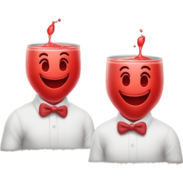 Create a identical replica of the red Kool-Aid man emoji