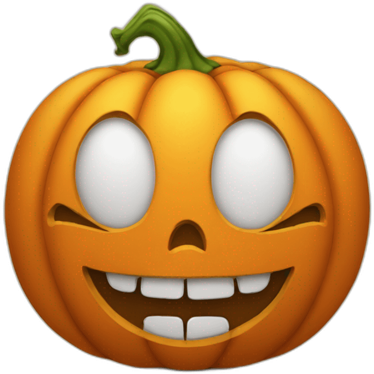 pumpkin with mouth emoji