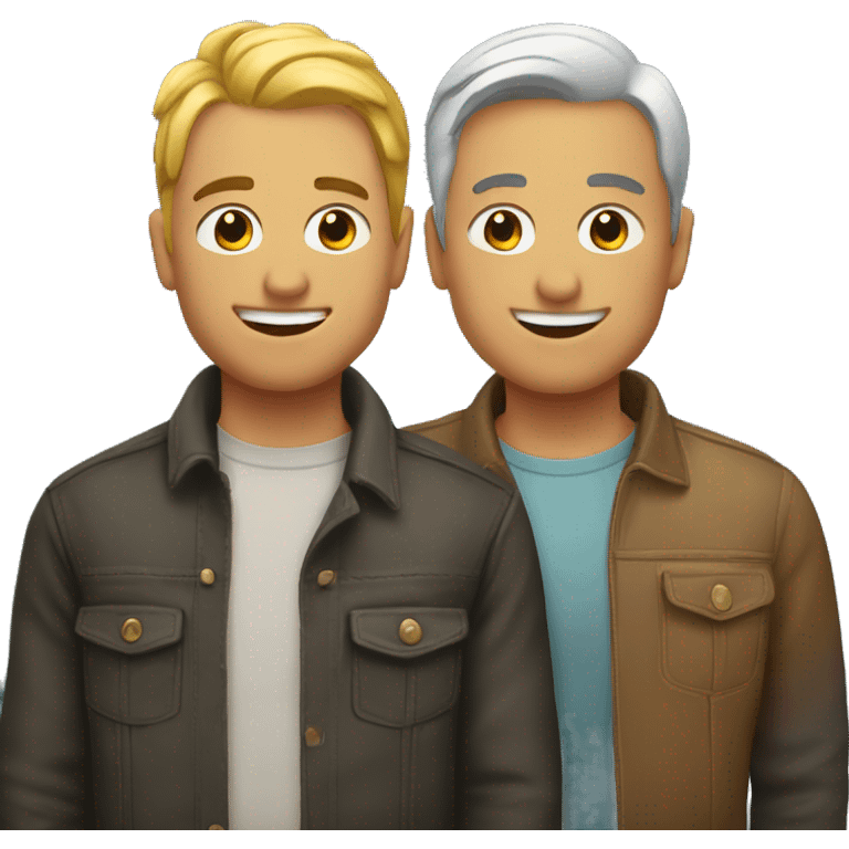 A gay couple one younger one older. emoji