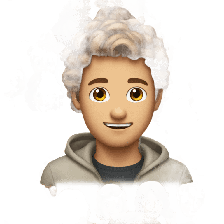 ein junge mit kopfhörer und braunen haaren emoji