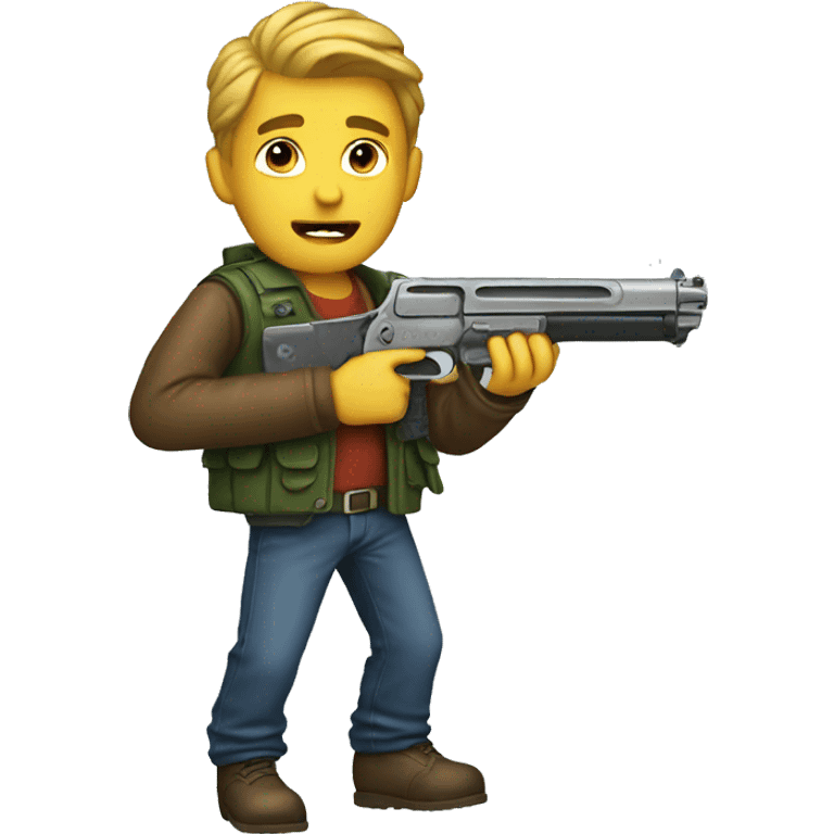 guy with toy gun emoji