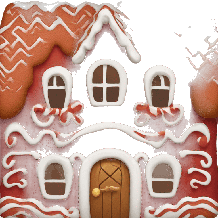 Red gingerbread house  emoji