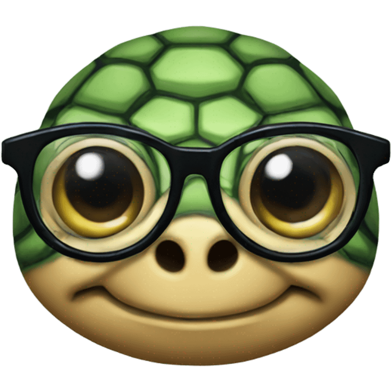 turtle with glasses  emoji