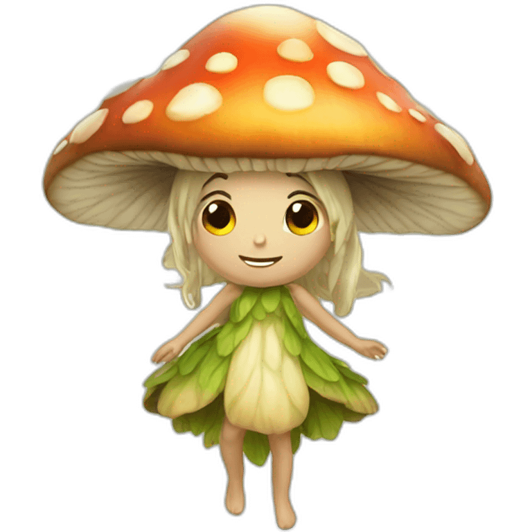 Mushroom fairy emoji