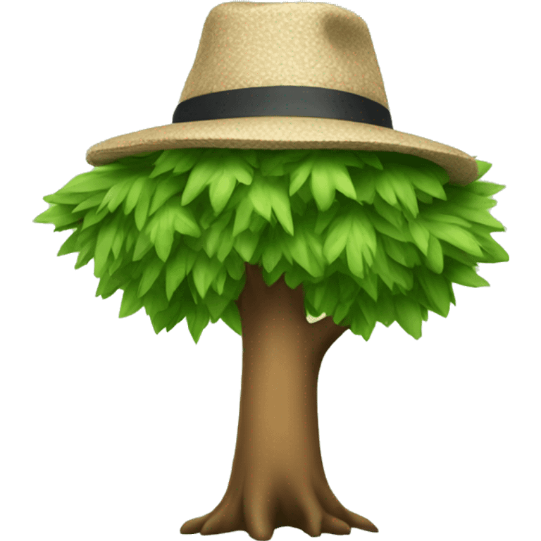 Tree with a  hat emoji