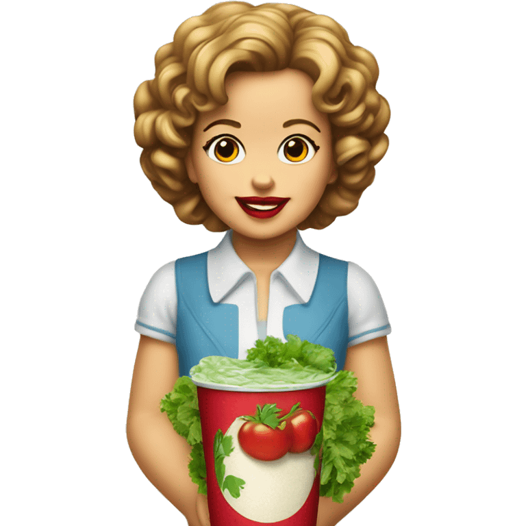 Shirley temple with cilantro emoji