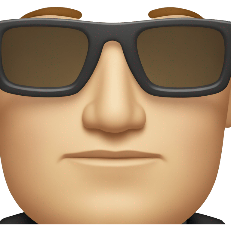 Elon Musk wearing a sunglass emoji