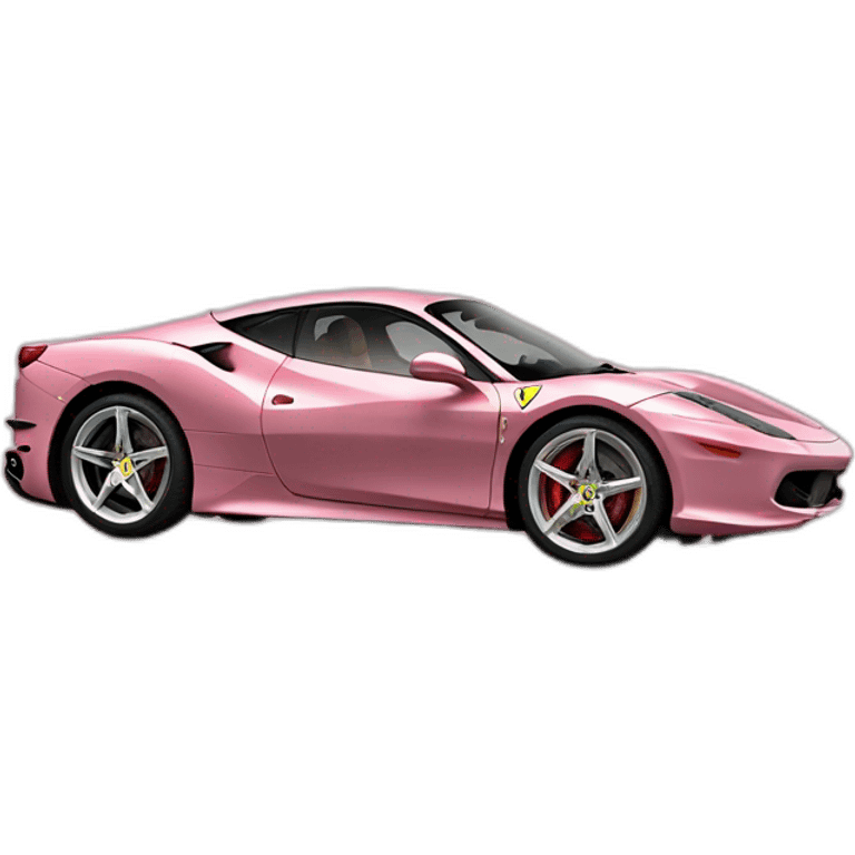 Ferrari de couleur rose emoji