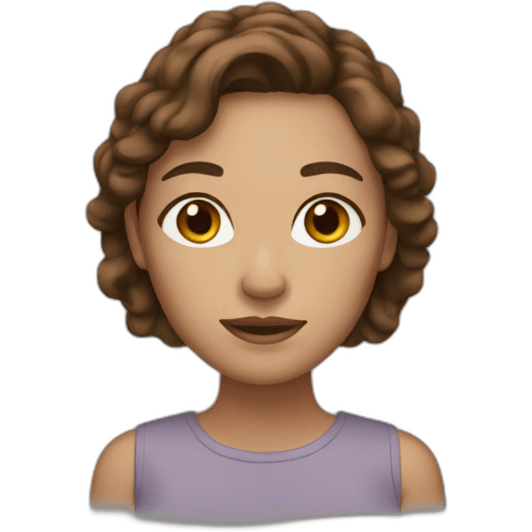 woman with brown hair and freckles emoji