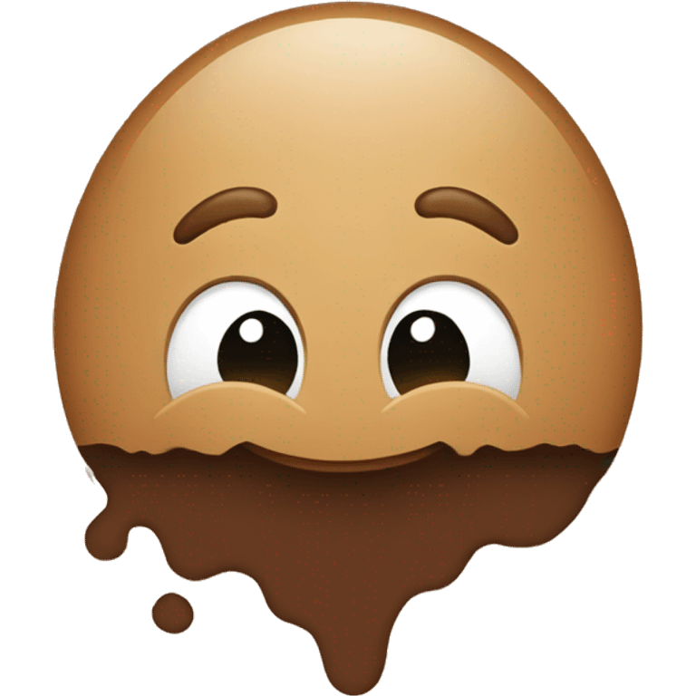 Brown puddle with smiling face emoji