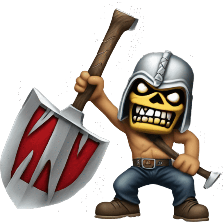 Iron Maiden with hatchet emoji