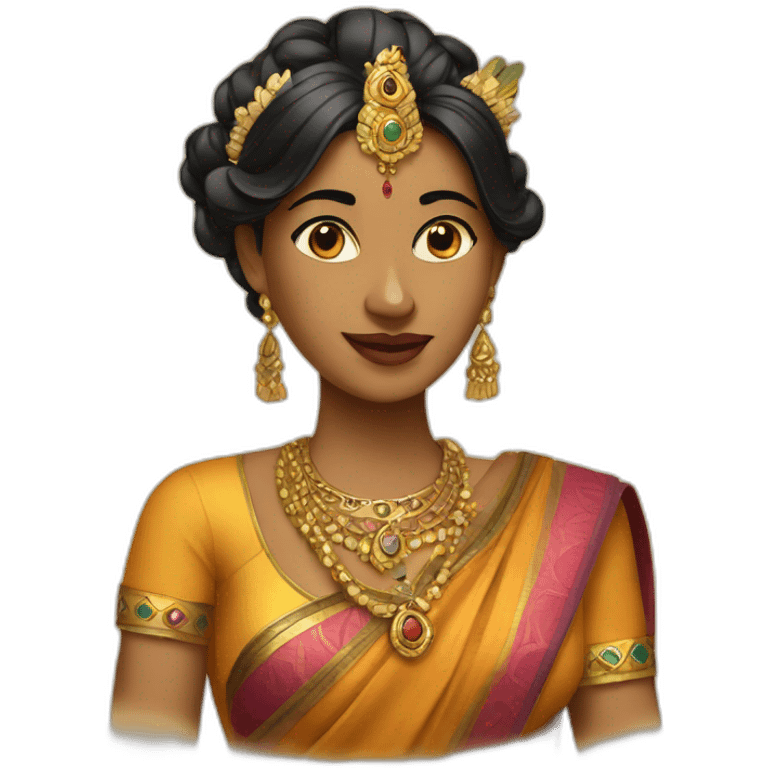 An Indian queen emoji