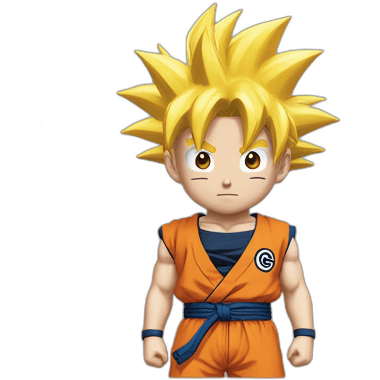 Goku avec le bandeau de Naruto qui en Gear 5 emoji