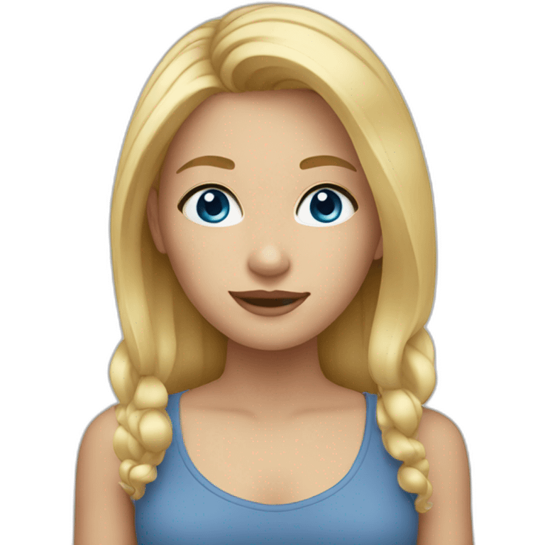  girl with blonde hair and blue eyes emoji