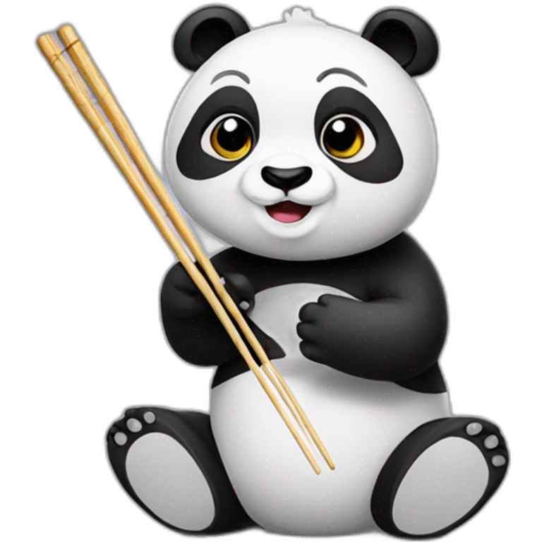 panda holding chopsticks emoji