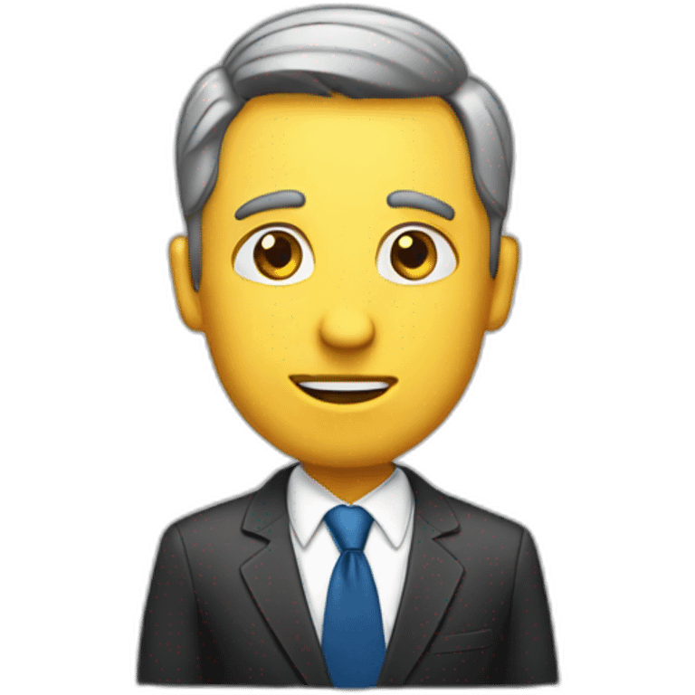 BusinessMan discussing  emoji