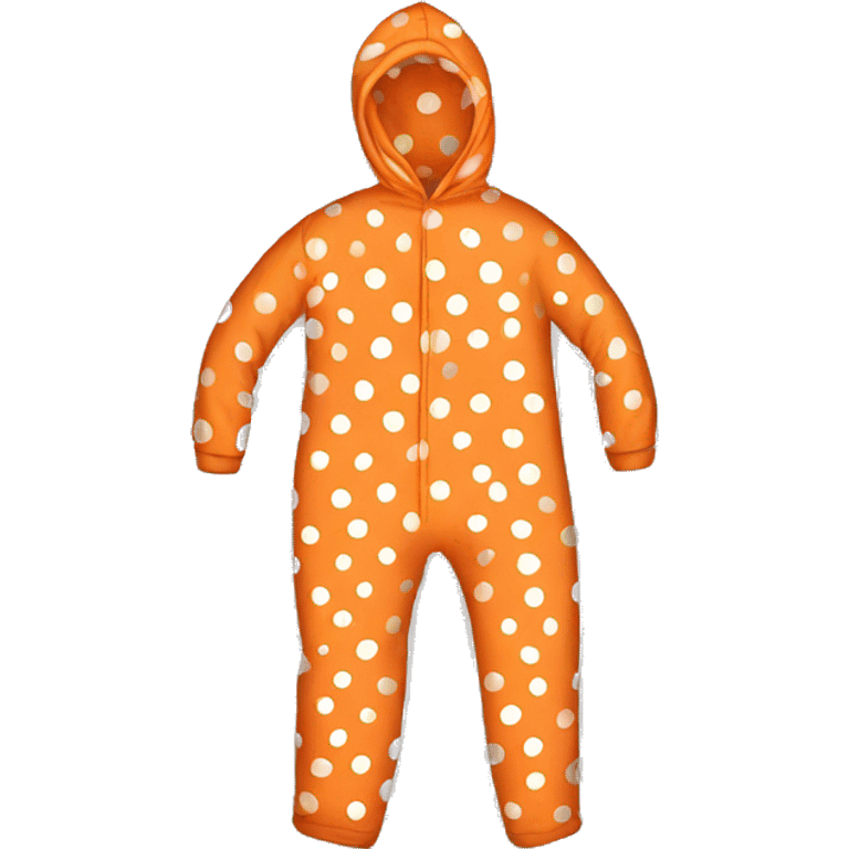 orange pajamas with polka dots emoji