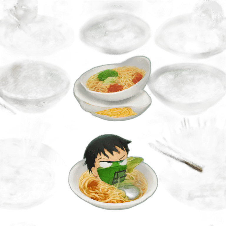 Luffy et zoro qui mange des ramen emoji