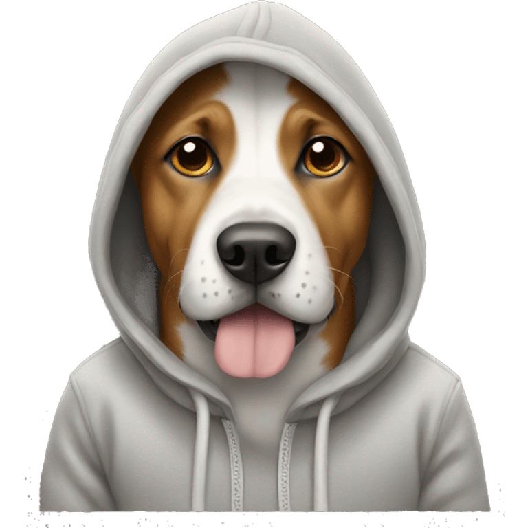 Dog wearing hoodie  emoji