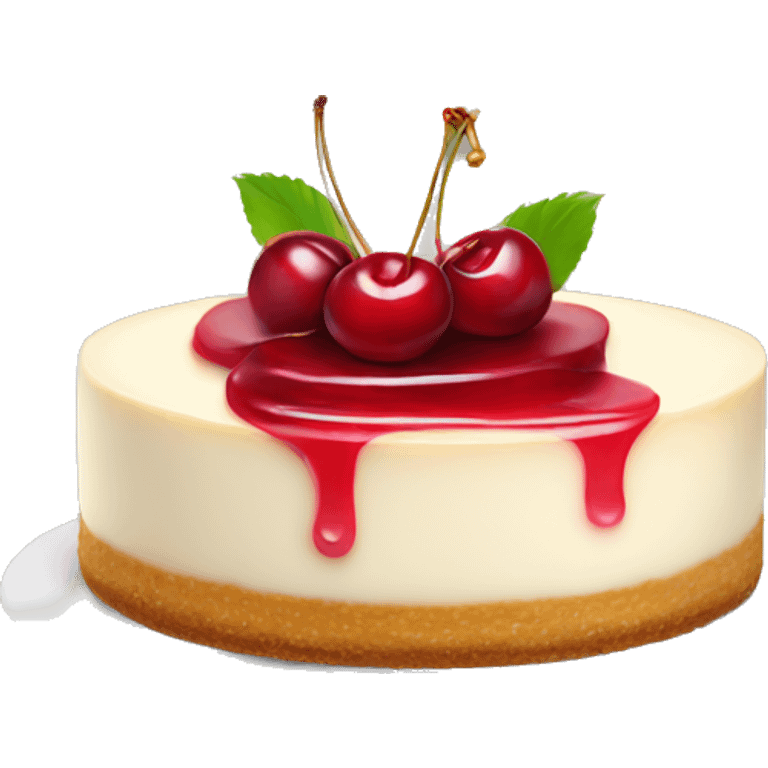 Cherry cheesecake emoji