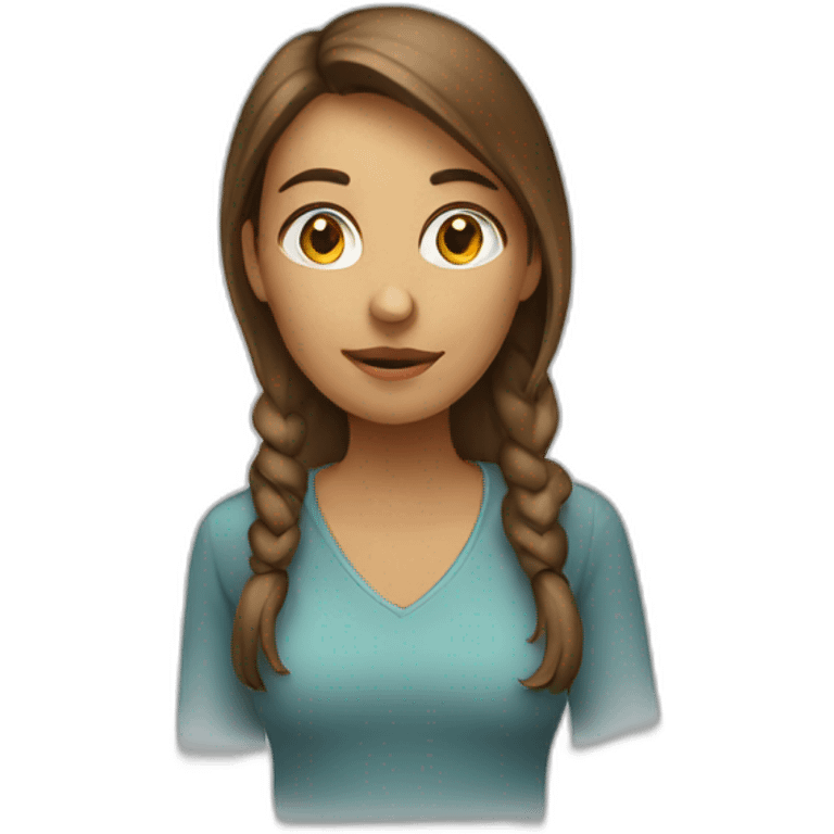 Female software developer thinking emoji