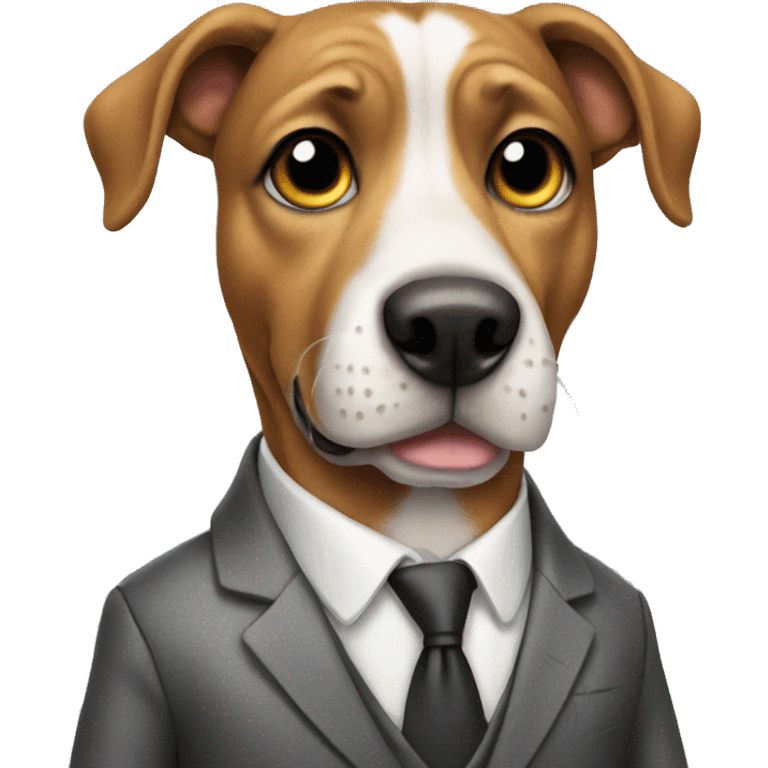 Dog wearing suit emoji