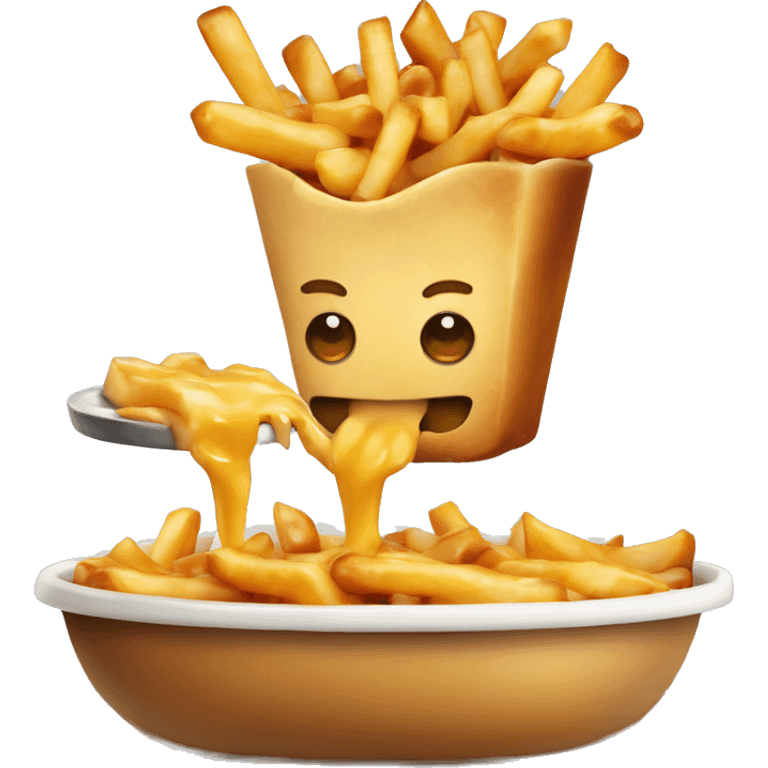 poutine qui mange une poutine  emoji