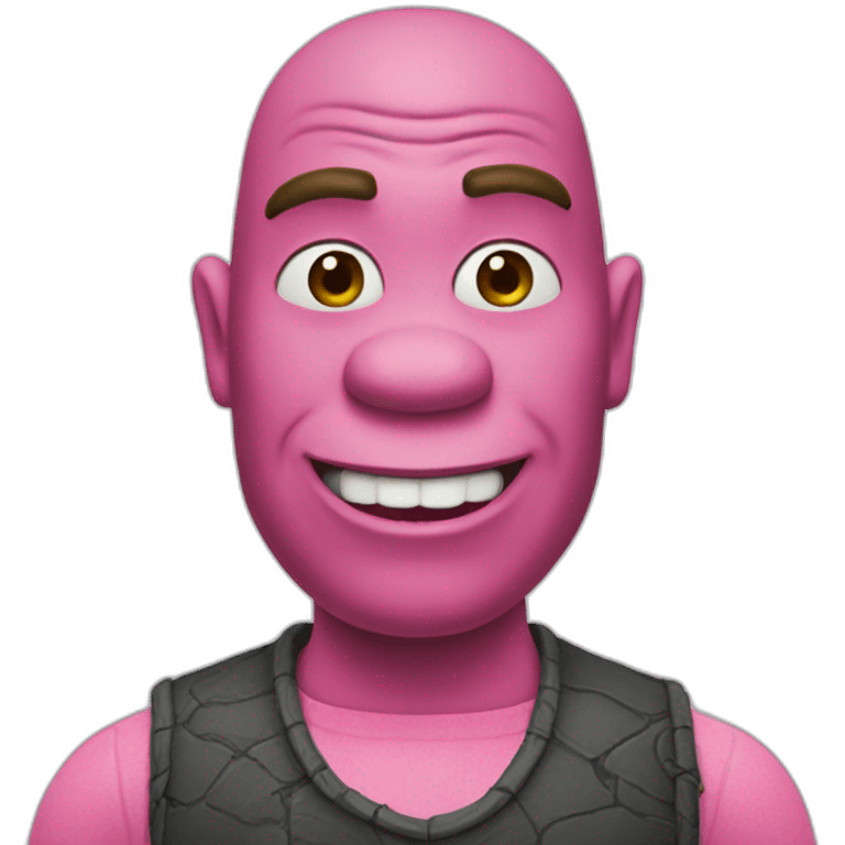 Shrek with pink skin emoji