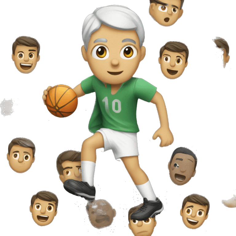 Menino jogando bola emoji