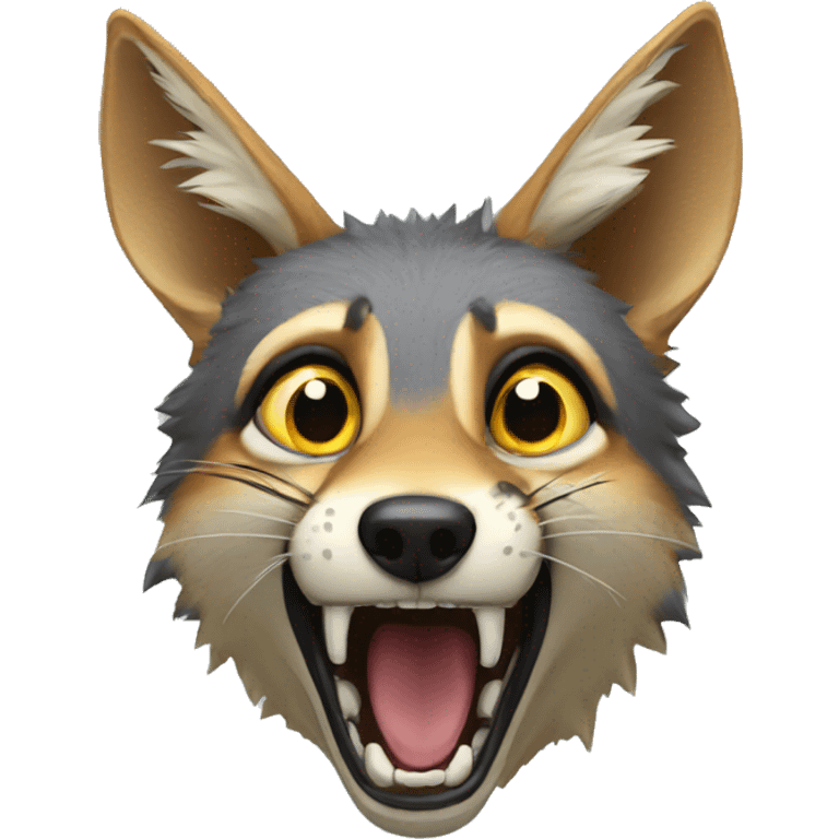 Jackal being shocked emoji