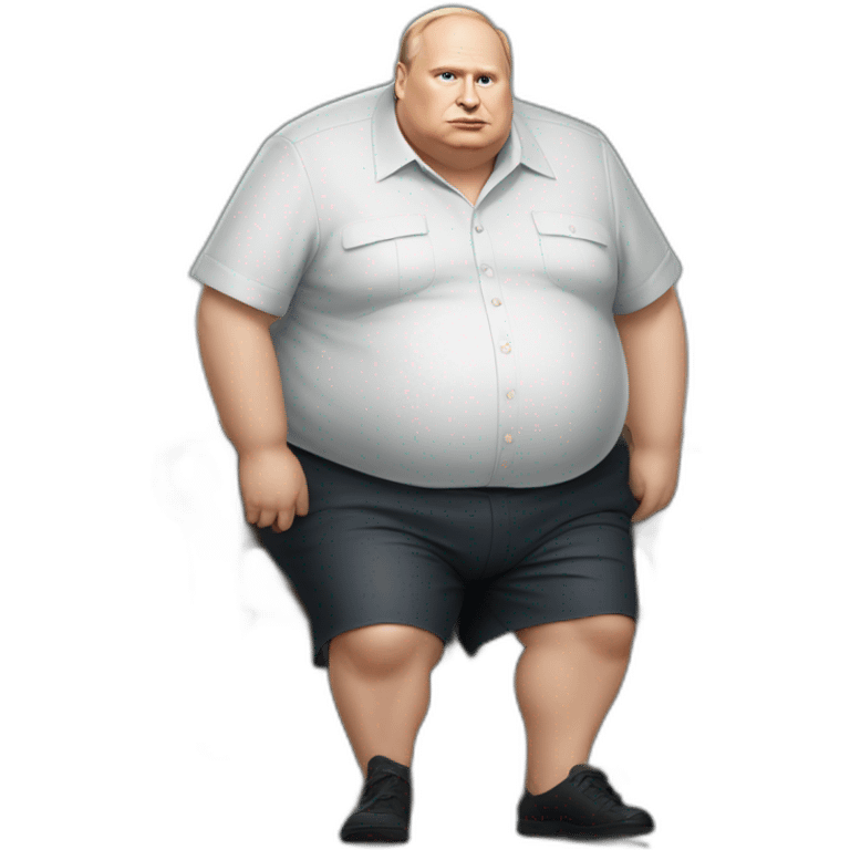 Vladimir Poutine morbidly obese full body emoji