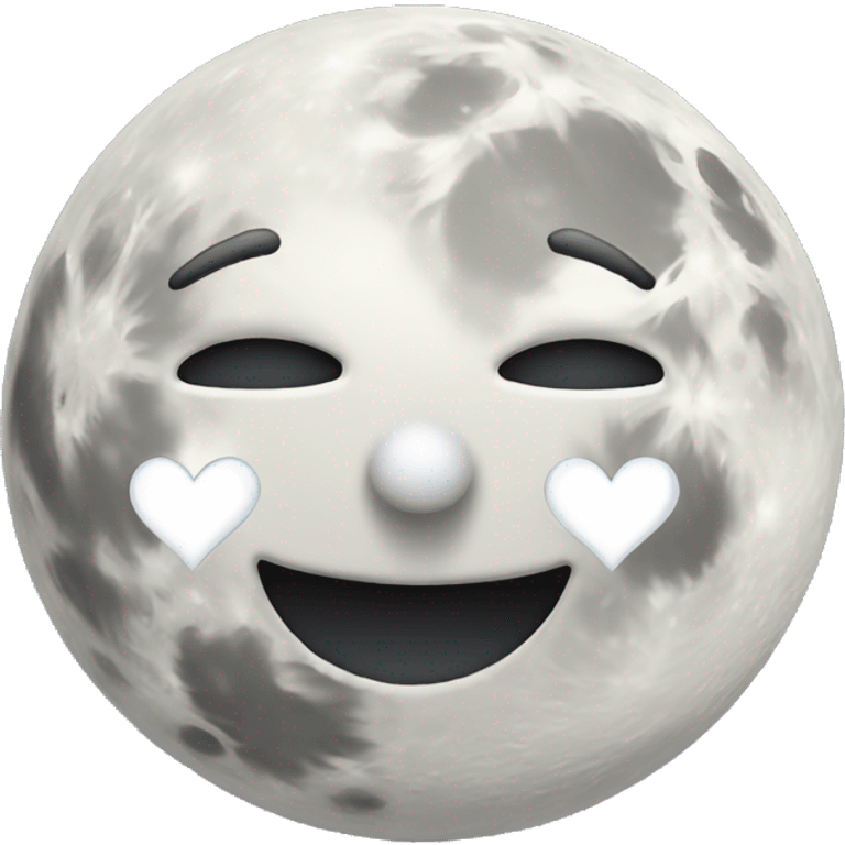 moon with white heart emoji