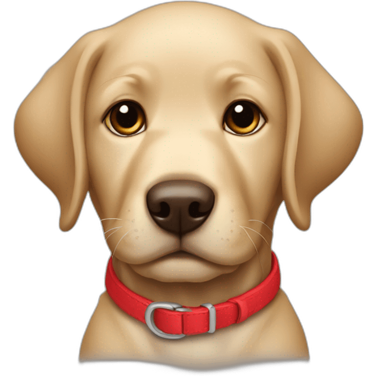 puppy labrador with red collar emoji